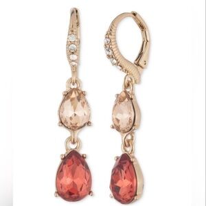 Elegant Authentic Gold NWT Givenchy Double Drop Earrings